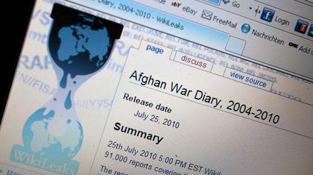 Screenshot der Wikileaks-Seite