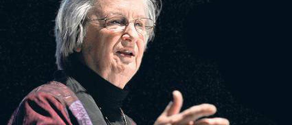 Berliner Rede. Elinor Ostrom, hier bei ihrem Vortrag in dieser Woche an der Technischen Universität.