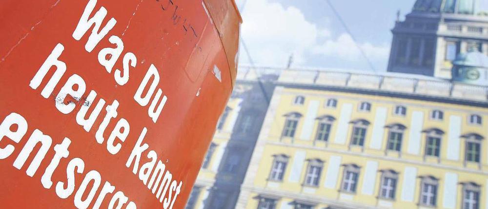 Der Traum vom Schloss. Nach der Verschiebung des Baubeginns für das Humboldt-Forum wird über das Projekt in Berlins leerer Mitte wieder diskutiert. Auch eine Art Berliner „Centre Pompidou“ ist im Gespräch. Foto: Preiss/ddp
