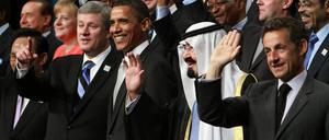 Regierungschefs beim Pressetermin auf dem G-20-Gipfel.