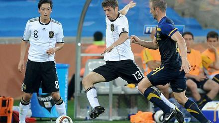 Neue deutsche Spielfreude mit Özil (links) und Müller.