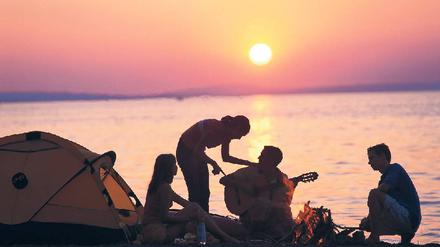 Lagerfeuerromantik – nach Sonnenuntergang meist nicht gern gesehen.
