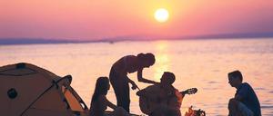 Lagerfeuerromantik – nach Sonnenuntergang meist nicht gern gesehen.