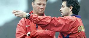 Egomanen-Duo. Louis van Gaal und José Mourinho 1999 beim FC Barcelona.