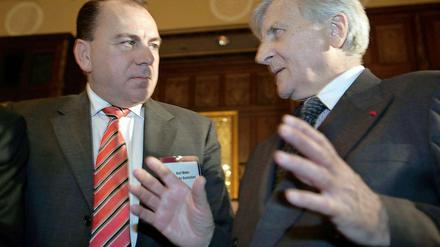 Partner oder Gegner? Bundesbankpräsident Axel Weber (l.) kritisiert EZB-Präsident Jean-Claude Trichet.