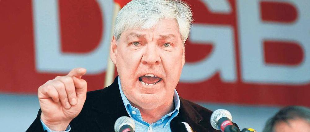 Kämpferisch. DGB-Chef Michael Sommer bei seinem Auftritt am Samstag. Foto: Reuters