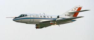 Das Forschungsflugzeug "Falcon".