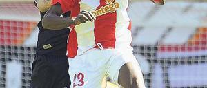 Immer mittendrin. Der Mainzer Aristide Bancé erzielte gestern zwei Tore.