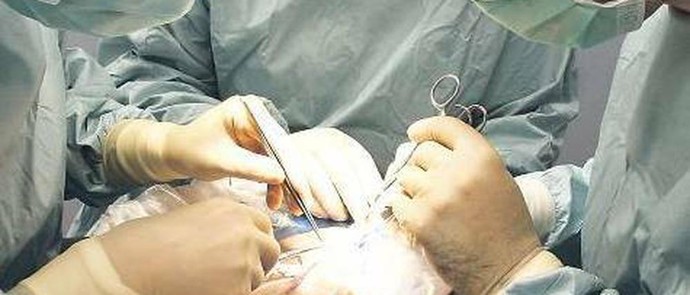 Sicherheit durch Kommunikation. Zu wenig Informationsaustausch ist eine häufige Fehlerquelle in der Medizin. Das Foto zeigt das Präparieren einer Spenderleber. Foto: ddp