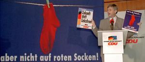 Historisches Vorbild für NRW? Mit der umstrittenen "Rote-Socken"-Kampagne machte die CDU im Bundestagswahlkampf 1994 Front gegen eine Koalition aus SPD und PDS. 
