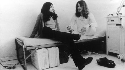 Die deutsche Band Neu! im Jahr 1972. Michael Rother (links) und Klaus Dinger.
