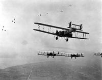 Luftkampf im Ersten Weltkrieg.