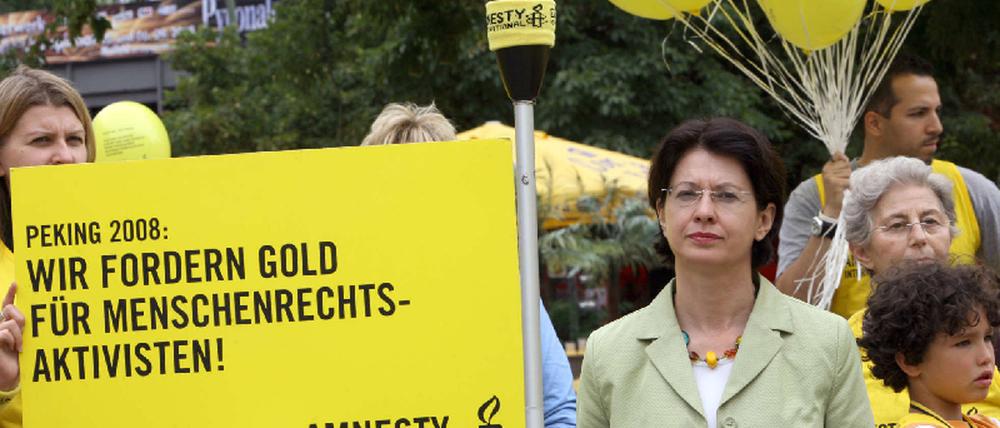 Protest gegen Menschenrechtsverletzungen