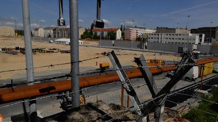 Grundsteinlegung auf der BND-Baustelle in Berlin am Mittwoch