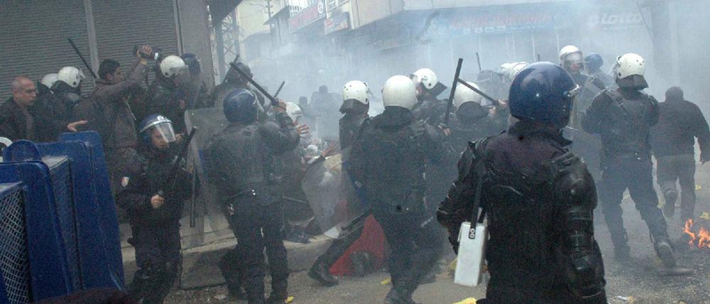 Straßenschlachten Kurden