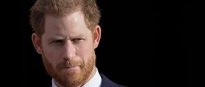Der britische Prinz Harry in den Gärten des Buckingham Palast.
