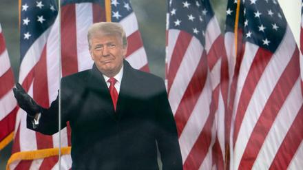 Donald Trump, damaliger Präsident der USA, während einer Kundgebung seiner Unterstützer 