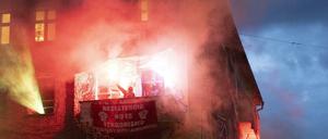Geduldet: Gegen die Autonomen in der Rigaer Straße geht das Bezirksamt Friedrichshain-Kreuzberg nur sehr zurückhaltend vor.