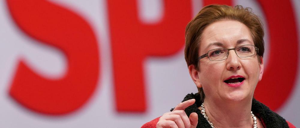 Klara Geywitz (SPD) spricht beim SPD-Bundesparteitag.