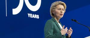 Ursula von der Leyen bei ihrer Rede am Mittwoch in Davos.