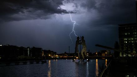 Gewitter über Berlin.