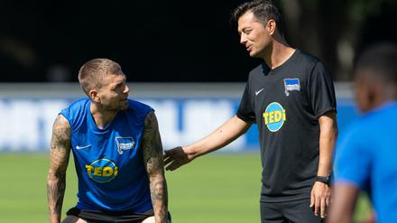 Anstrengend. Für Trainer Ante Covic (r.) und Alexander Esswein geht es nun ins zweite Trainingslager.