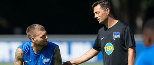 Anstrengend. Für Trainer Ante Covic (r.) und Alexander Esswein geht es nun ins zweite Trainingslager.