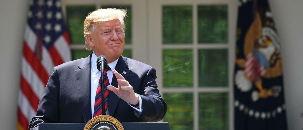 Im Rosengarten des Weißen Hauses präsentiert US-Präsident Donald Trump seine Pläne für ein neues Einwanderungssystem.