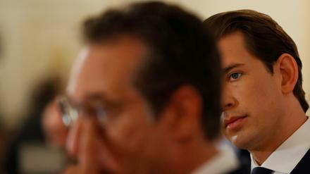 Vizekanzler Heinz-Christian Strache (links) und Kanzler Sebastian Kurz im April.
