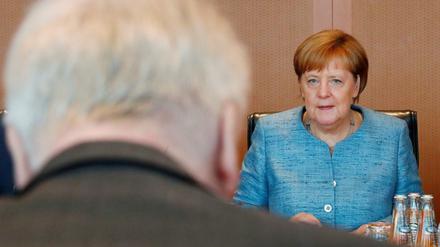 Ewige Kontrahenten: Bundeskanzlerin Angela Merkel und Innenminister Horst Seehofer während einer Kabinettssitzung im Kanzleramt.