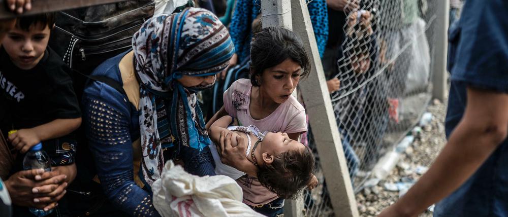 Syrische Kurden 2017 in einem Aufnahmelager in der Türkei