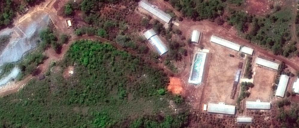 Satellitenaufnahme des Atomtestgeländes Punggye-ri in Nordkorea.