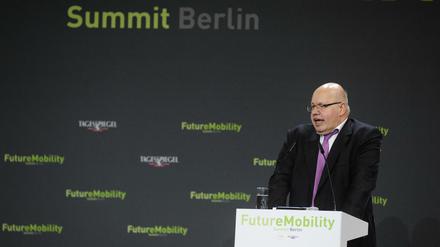 Wirtschaftsminister Peter Altmaier auf dem Future Mobility Summit des Tagesspiegels