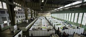 Flüchtlingsunterkunft in Tempelhof. Im Herbst wurden die Hangars belegt.