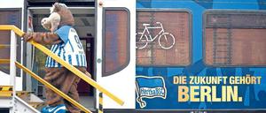 Tschüs Hertha. Auch der blau-weiße Hertha-Zug darf nur noch befristet fahren.