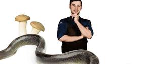 Tim Tanneberger, Küchenchef im eins44 in Neukölln gart den Süßwasseraal sous-vide.