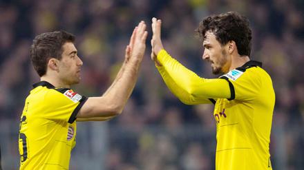 Machte ein sehr starkes Spiel gegen Frankfurt: Mats Hummels (re.).