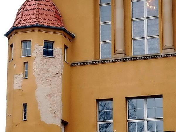 Die "Fichte", wie die Schule im Volksmund heißt, Symbol des Berliner Sanierungsstaus.
