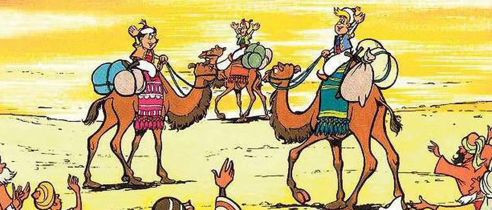 Die Digedags auf großer Reise. Johannes Hegenbarth dichtete: „Ein Ritter, der den Weg nicht kennt, kommt niemals in den Orient.“ Nun ist der Erfinder der grenzenlosen Fantasie gestorben. 