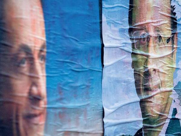 Das kleinere Übel? Von ihrem Präsidenten Hollande haben vier von fünf Franzosen eine schlechte Meinung. Aber auch Sarkozy belasten etliche Affären.