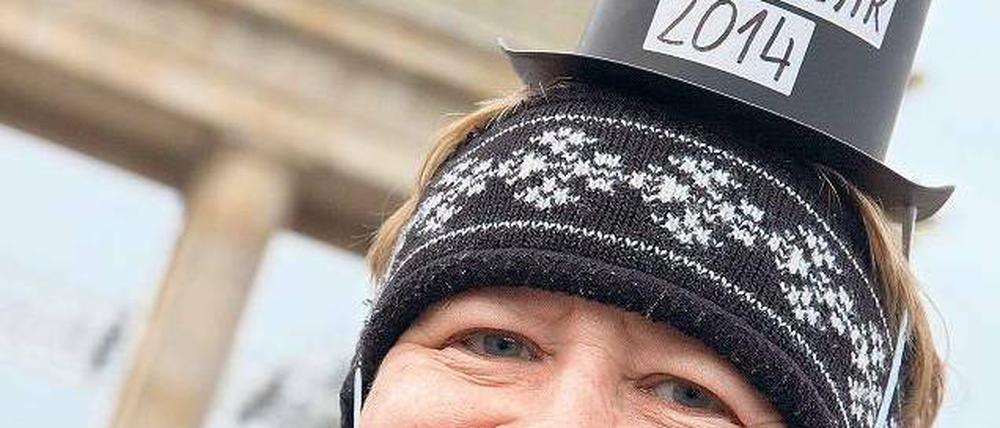 Das Jahr beginnt lustig. Mit Hut läuft es sich noch mal so gut. Foto: dpa