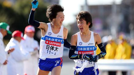Mann bleibt unter sich. Bei Hakone Ekiden dürfen Frauen nicht mitlaufen.
