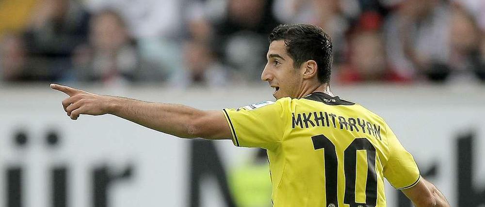 rDoppeltorschütze: DerArmenier Henrich Mkhitayan.