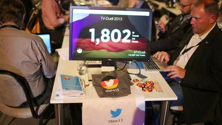 Vor, während und nach dem Duell wird auf Twitter unter dem Schlagwort #tvduell getweetet.