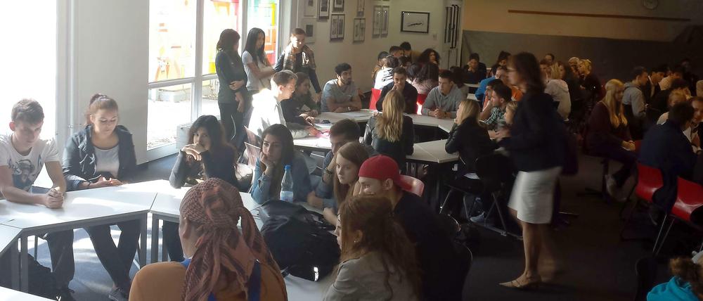 Gut besucht war der Speed-Dating-Tag des PW-Leistungskurses der Bröndby-Oberschule in Steglitz-Zehlendorf.