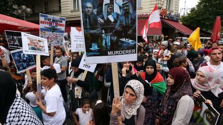 Hart am Rand: Al-Quds-Demonstranten in Berlin. 