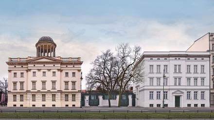 Derzeit wegen Sanierung geschlossen: Das Berggruen-Museum mit seinem angestammten Domizil (l.), Übergangsbau und Kommandantenhaus.