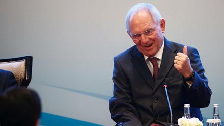 Der deutsche Finanzminister Wolfgang Schäuble in Shanghai.