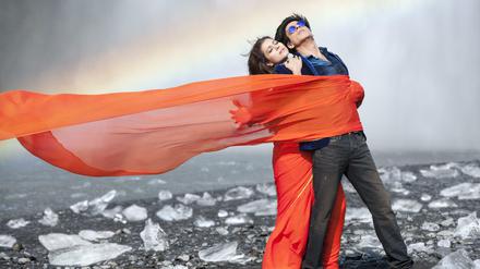 Inder auf Island. Shah Rukh Khan und Kajol Devgan in "Dilwale".