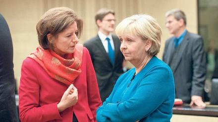 Entschlossen. Die SPD-Ministerpräsidentinnen Malu Dreyer (links) und Hannelore Kraft reden nicht mit der AfD. 